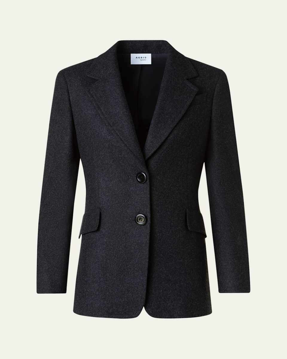 Heavy Wool Single-Breasted Boyfriend Jacket